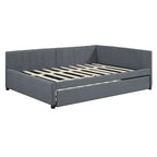 Merax Upholstered Full-Size Daybed with Trundle Feature