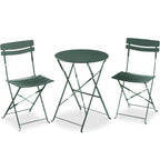 Best Choice Products 3-Piece Small Bistro Set, Folding Patio Furniture Set of 2 Chairs and Table - Black