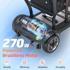 EAGLOG Light Weight 4 Wheels Mobility Scooter for Seniors, Electric Folding Wheelchair Device for Travel, Black