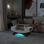 Angelic Contemporary Storage Coffee Table with Glass Insert by Furniture of America