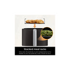 Ninja Doublestack XL 2 - Basket Air Fryer, Doublestack Technology Cooks 4 Foods at Once, Space Saving Design, 10 QT, 4 - in - 1, Smart Finish & Match Cook, SL400