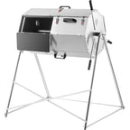 Premium 33 Gallon Steel Outdoor Compost Tumbler Bin With Dual-Chamber
