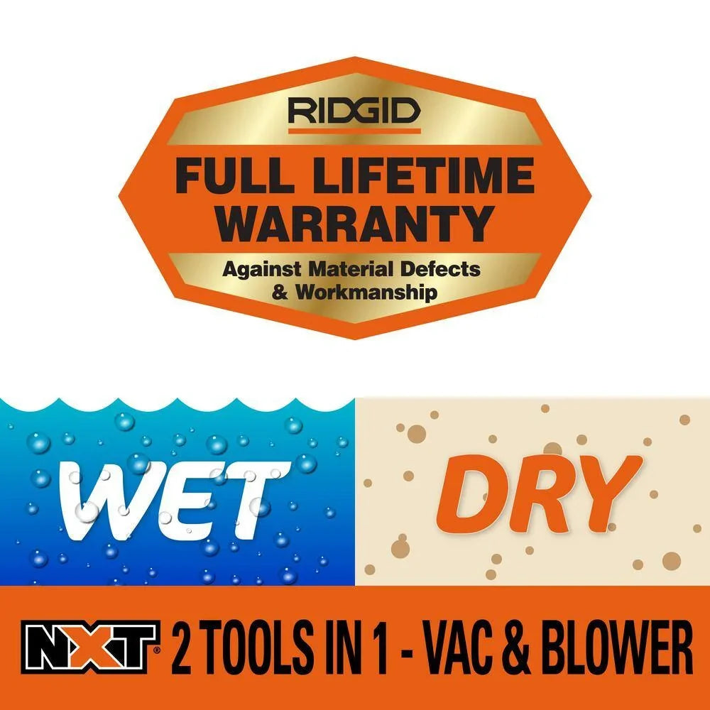 16-Gallon 6.5 Peak HP Wet/Dry Shop Vacuum, HD1600 - 6.5