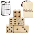 Giant Wooden Playing Dice Set | 2.5" / Natural Wood