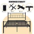Futzca Bed Frame Featuring Headboard and Footboard