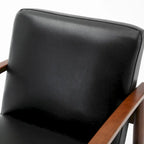 Greyson Living Anna Faux Leather Accent Chair with Wood Base