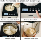 Whynter 2.1 Qt Ice Cream Maker, Built-In Compressor, Stainless Steel