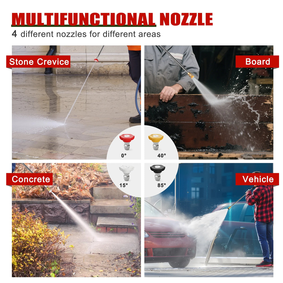 Pressure Washer Gas Powered, 3500PSI High Pressure Power Washer W/7.0HP Aluminum Pump, 210CC Powerful Engine, Maximum Spray 32.8FT, 4 Nozzles