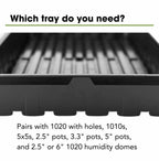 1020 Extra Strength Trays | 1 Tray / Black / No Holes