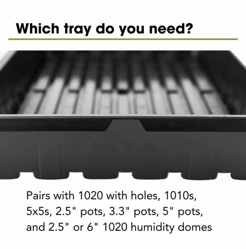 1020 Extra Strength Trays | 1 Tray / Black / No Holes
