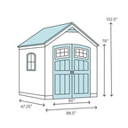 Outdoor Covington 7 1/2 ft. W x 4 ft. D Storage Shed