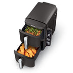 Ninja Doublestack XL 2 - Basket Air Fryer, Doublestack Technology Cooks 4 Foods at Once, Space Saving Design, 10 QT, 4 - in - 1, Smart Finish & Match Cook, SL400
