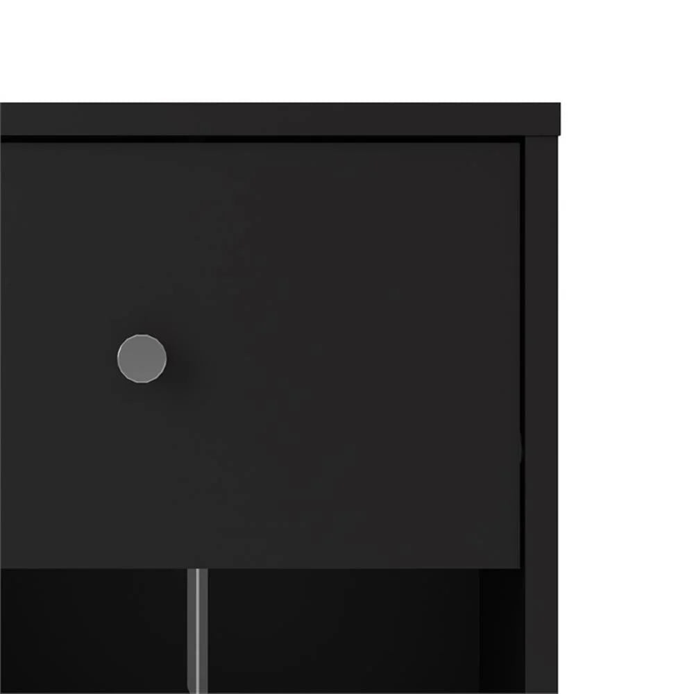 Pemberly Row 3PC Engineered Wood Dresser and Nightstands Bedroom Set in Black