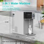 IKT Countertop Hot and Cold Reverse Osmosis Water Dispenser Cooler, Fast Heating, Adjustable Temperature, Dispensing Volume Options