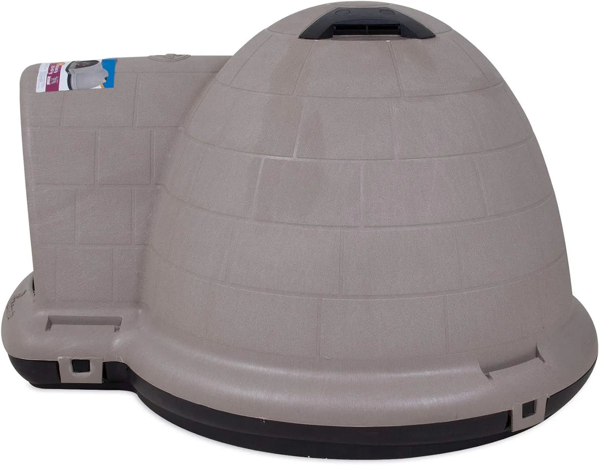 Petmate Indigo Dog House (Igloo Dog House. Made in USA with 90% Recycled Materials. All-Weather Protection Pet
