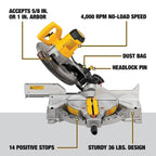 DEWALT 15 Amp 12" Single-Bevel Compound Miter Saw