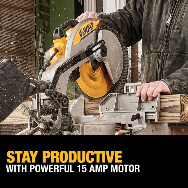 DEWALT 15 Amp 12" Single-Bevel Compound Miter Saw