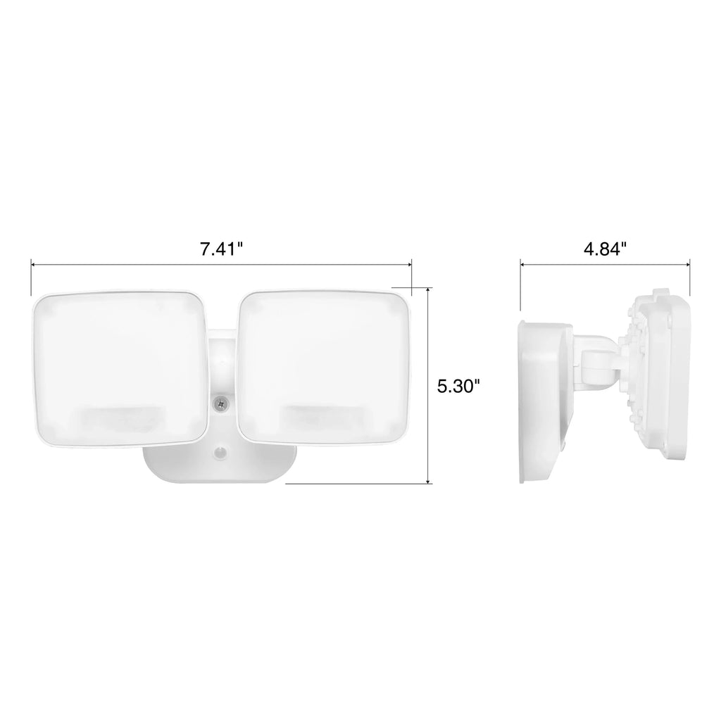 Hyper Tough 3000 Lumen Motion Activated LED Security Light with Adjustable Dual Lamp Heads, Hardwired