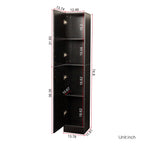 Slim Tall Storage Cabinet, Pantry Cabinet with Doors Shelves Small Space for Kitchen Living Room Bathroom