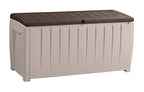 Novel Plastic Deck Storage Container Box Outdoor Patio Furniture 90 Gal, Brown