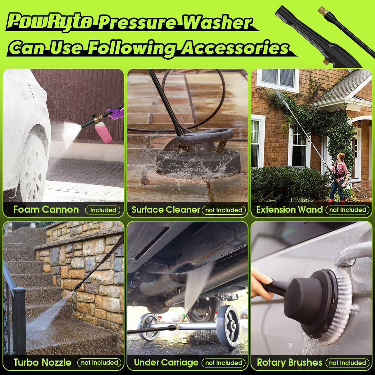 PowRyte Electric Pressure Washer. 3500 PSI 2.4 GPM