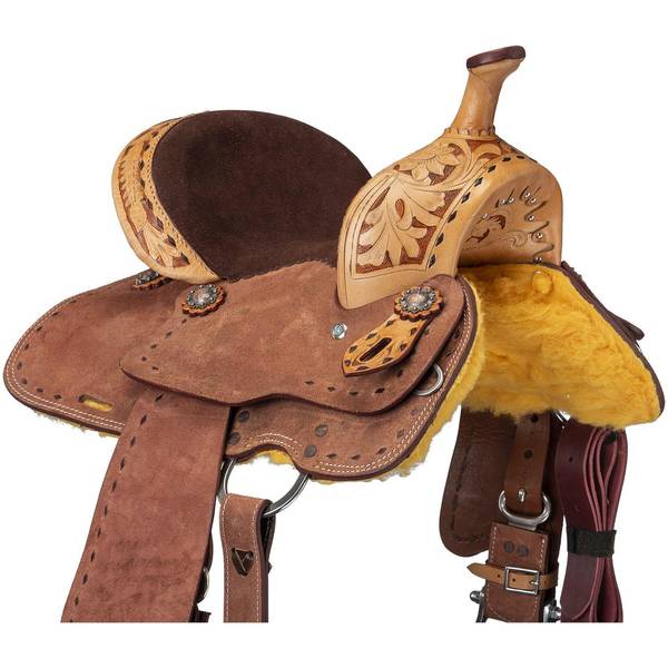 Tough-1 12" Royal King Youth Reno Roughout Barrel Saddle