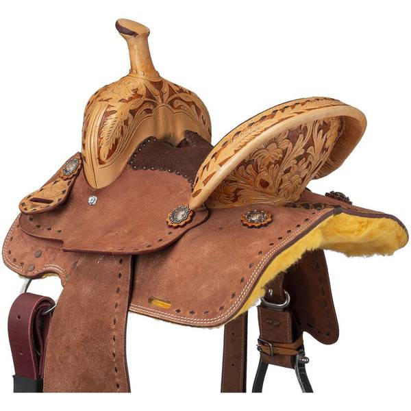 Tough-1 12" Royal King Youth Reno Roughout Barrel Saddle