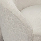 Set of 2 KINWELL 34-Inch Wide Upholstered Swivel Barrel Chairs