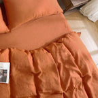 100% Pure Linen Duvet Cover with Button Closure and Corner Ties Soft & Breathable - Natural Full/Queen