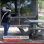 Northstar Pressure Washer Hose Reel with 50ft. Steel - Braided Hose, 3/8in. x 100ft. Capacity, 5000 PSI
