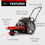 Earthquake Walk Behind String Mower With 160cc Viper Engine