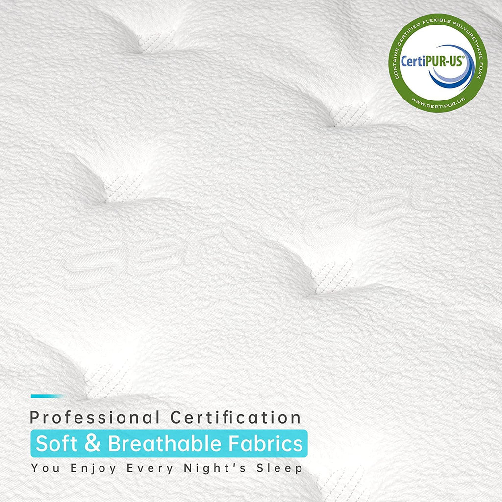 Size Mattress. Serweet 12 Inch Gel Memory Foam Hybrid Mattress in a Box. Fiberglass Free. Breathable Bed Mattress for Cooler Sleep Supportive & Pressure Relief. Medium Firm Feel