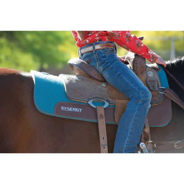 Weaver Leather Synergy Contoured Steam Pressed 100% Merino Wool Felt Performance Saddle Pad