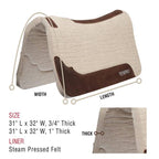 Weaver Leather Synergy Contoured Steam Pressed 100% Merino Wool Felt Performance Saddle Pad