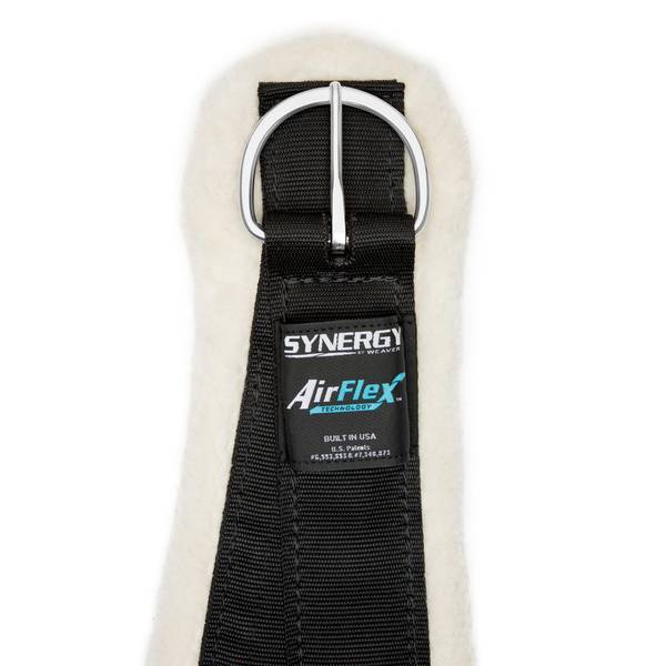 Weaver Leather AirFlex Straight Cinch with Merino Wool Fleece Liner and Roll Snug Buckle