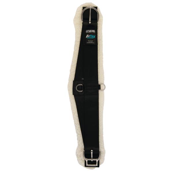 Weaver Leather AirFlex Straight Cinch with Merino Wool Fleece Liner and Roll Snug Buckle