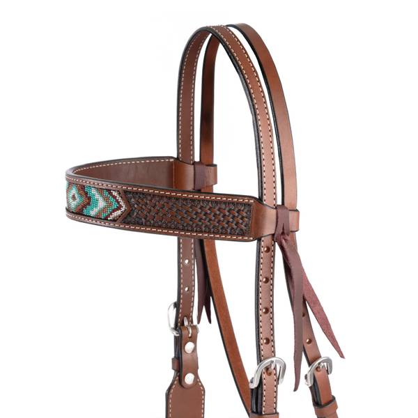 Weaver Leather Beaded Browband Headstall