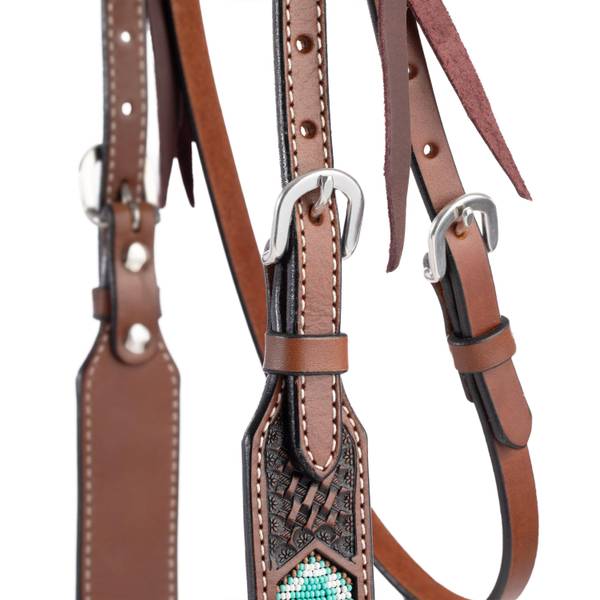 Weaver Leather Beaded Browband Headstall