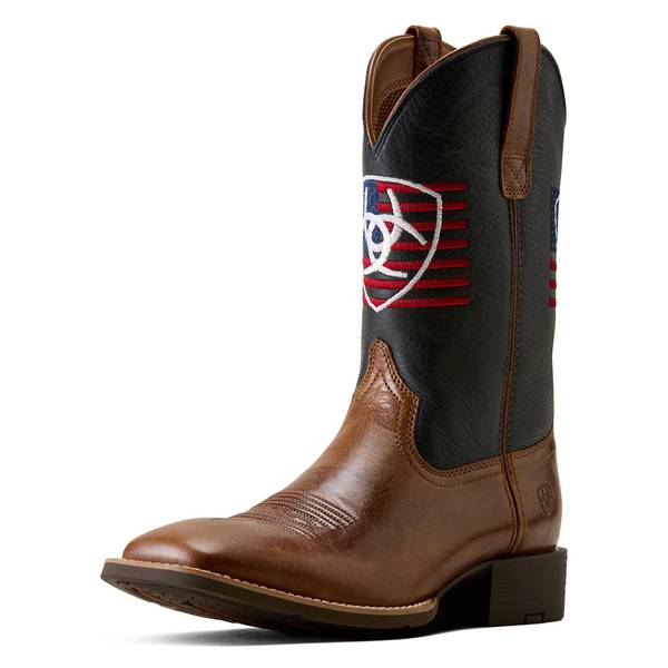 ARIAT Men's Sport Freedom Cowboy Boots Full-Grain Leather 11-In Shaft Wide Square Toe