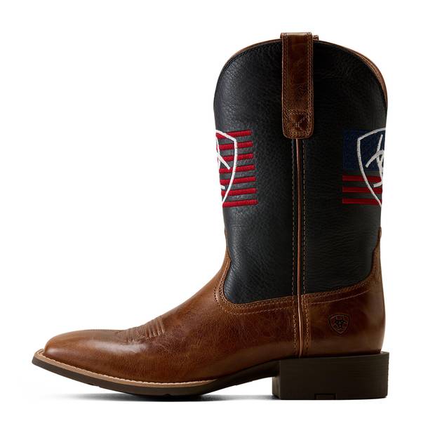 ARIAT Men's Sport Freedom Cowboy Boots Full-Grain Leather 11-In Shaft Wide Square Toe