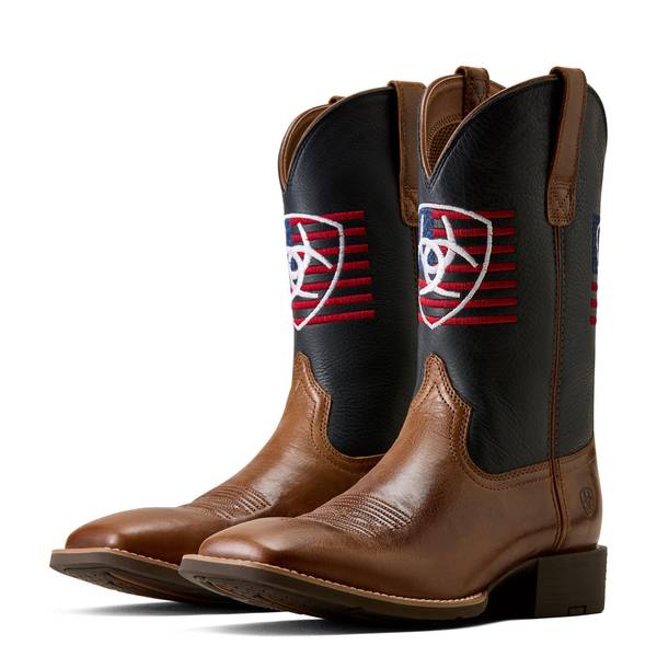 ARIAT Men's Sport Freedom Cowboy Boots Full-Grain Leather 11-In Shaft Wide Square Toe