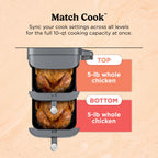 Ninja Doublestack XL 2 - Basket Air Fryer, Doublestack Technology Cooks 4 Foods at Once, Space Saving Design, 10 QT, 4 - in - 1, Smart Finish & Match Cook, SL400