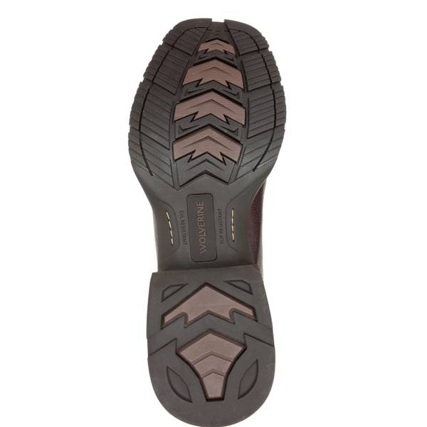 Wolverine Men's Lightweight Steel Toe Full-Grain Leather Work Boots with Removable Footbed