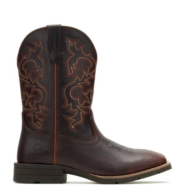 Wolverine Men's Lightweight Steel Toe Full-Grain Leather Work Boots with Removable Footbed