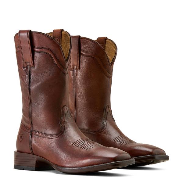 ARIAT Men's Wide Square Toe Western Boot Full-Grain Leather 11-In Shaft