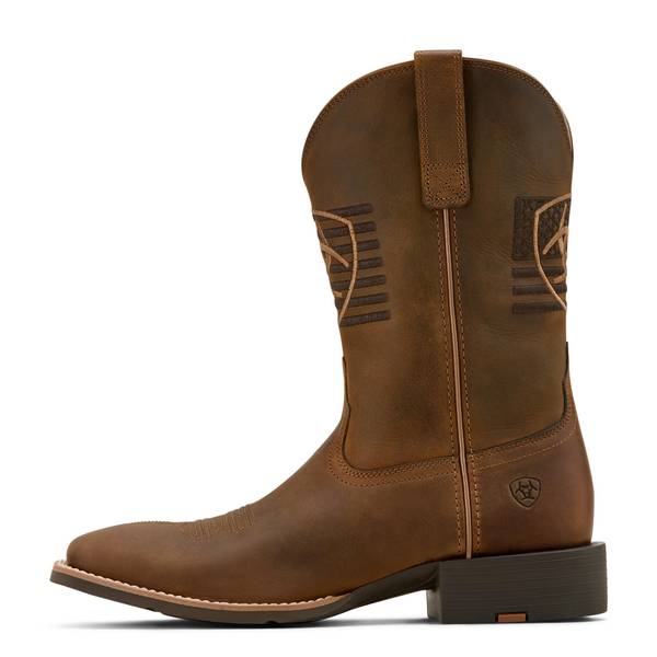 ARIAT Men's Sport Freedom Cowboy Boots Full-Grain Leather Wide Square Toe 11-In Shaft