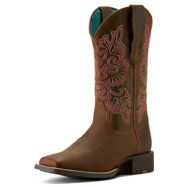 ARIAT Women's Round Up StretchFit Wide Square Toe Western Boots