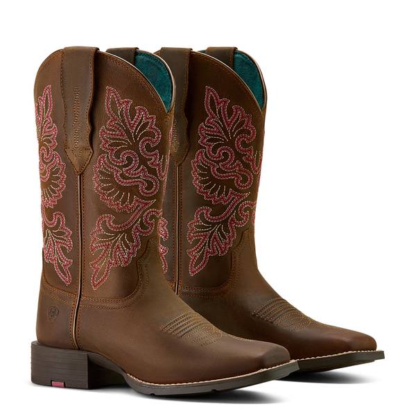 ARIAT Women's Round Up StretchFit Wide Square Toe Western Boots