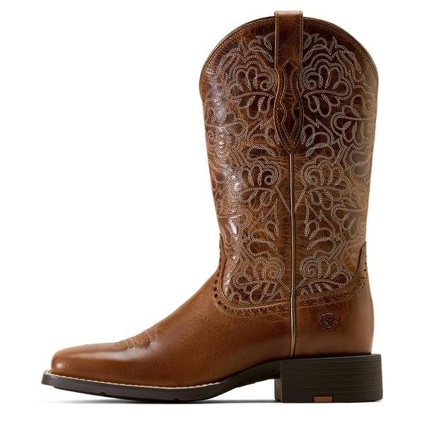 ARIAT Women's Round Up Remuda Wide Square Toe Western Boot