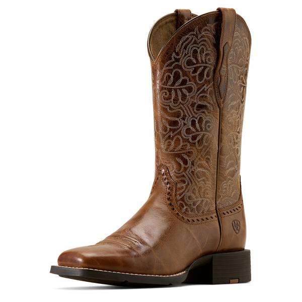 ARIAT Women's Round Up Remuda Wide Square Toe Western Boot